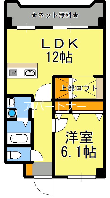 鹿児島市春日町のマンションの間取り