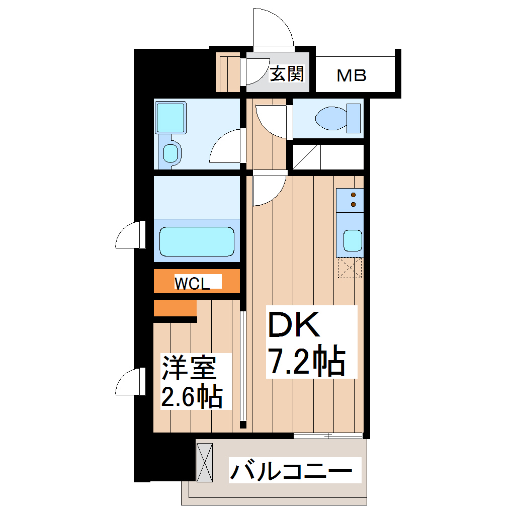 デュオフラッツ仙台木町通エアリの間取り