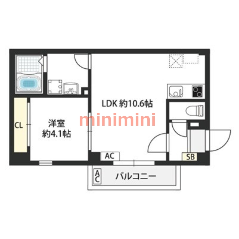 吹田市朝日が丘町のマンションの間取り