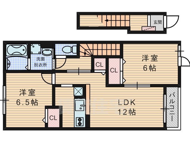 レジデンス カレント Aの間取り