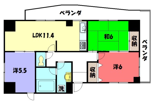 【グランドムール北白川の間取り】