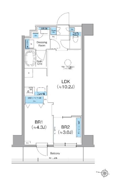 大田区仲池上のマンションの間取り