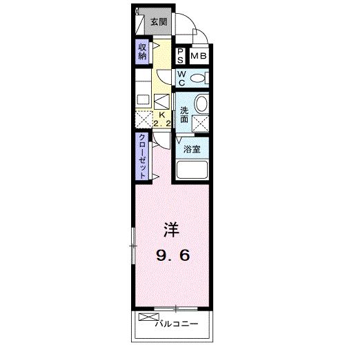 福山市川口町のアパートの間取り