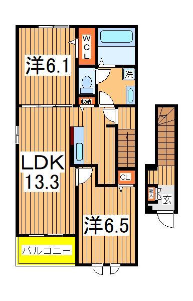 【パルムIの間取り】