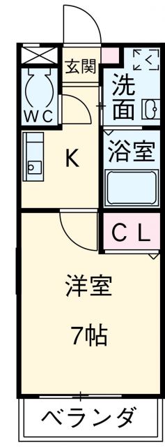 名古屋市西区中沼町のアパートの間取り