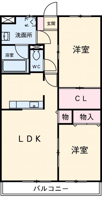 菊川市加茂のマンションの間取り