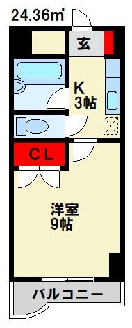 ＫＭマンション産医大前の間取り