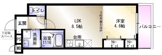 フジパレス箱殿町の間取り