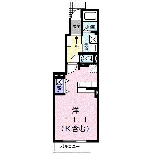 四日市市小古曽東のアパートの間取り