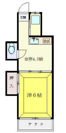 八王子市長沼町のアパートの間取り