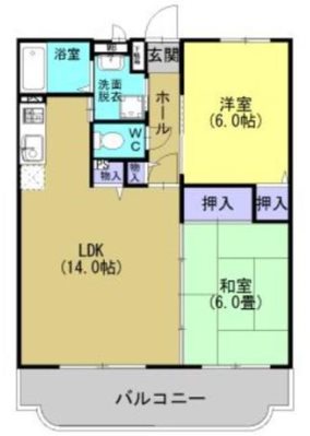 菊池郡菊陽町光の森のマンションの間取り