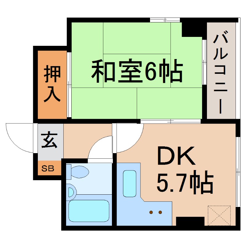 尼崎市南竹谷町のマンションの間取り