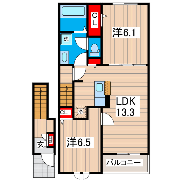 グランメゾン・東多賀の間取り