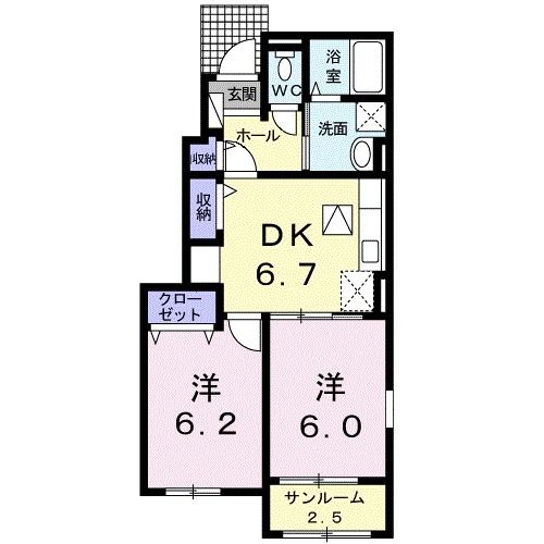 アン・ドゥ・トロワ　IIIｅの間取り