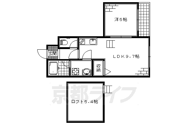 京都市伏見区瀬戸物町のマンションの間取り