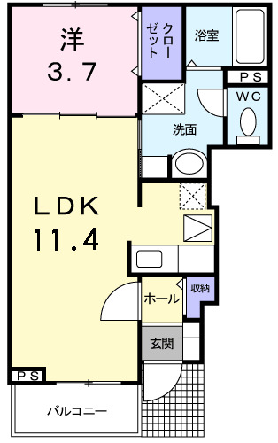 デフィ１０３７の間取り