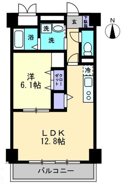 高松市上之町のマンションの間取り