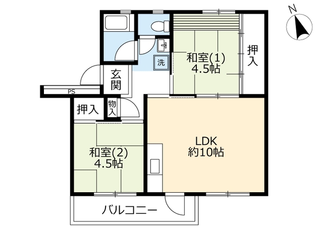 ＵＲ左近山の間取り