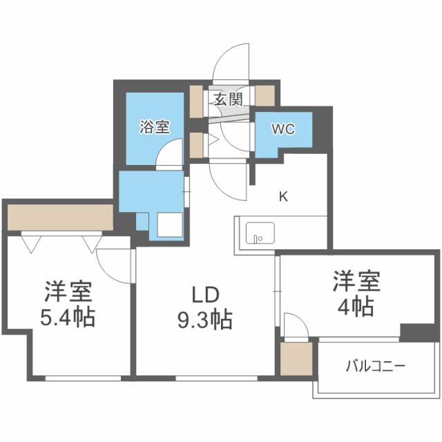 クラッセ札幌シティアクシア・サウステラスの間取り