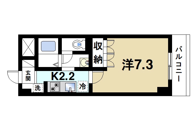 近鉄奈良線 新大宮駅 徒歩4分 9階建 築17年の間取り写真