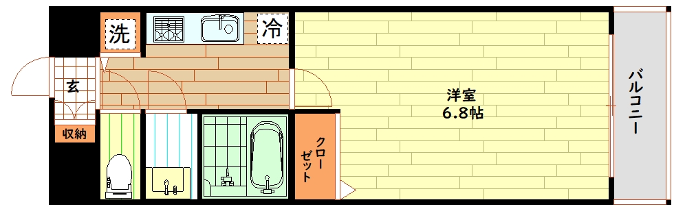 地下鉄千日前線 阿波座駅 徒歩5分 15階建 築17年の間取り写真