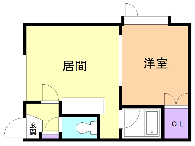 苫小牧市栄町のアパートの間取り