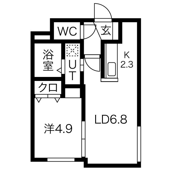 フォーチュンプラスサッポロIIの間取り