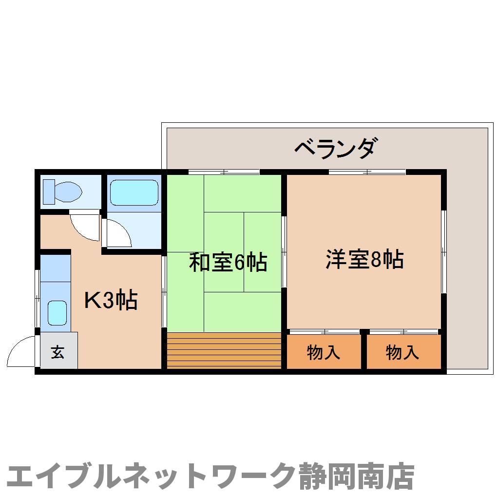 焼津市五ケ堀之内のマンションの間取り