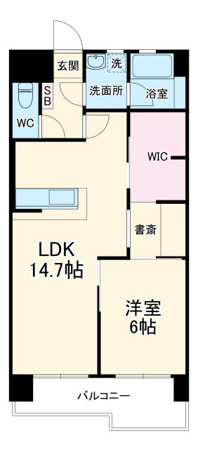 名古屋市千種区茶屋が坂のマンションの間取り