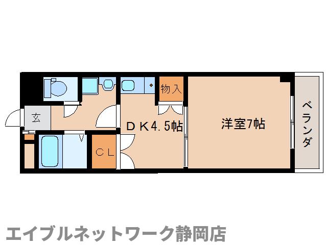 静岡市葵区一番町のマンションの間取り