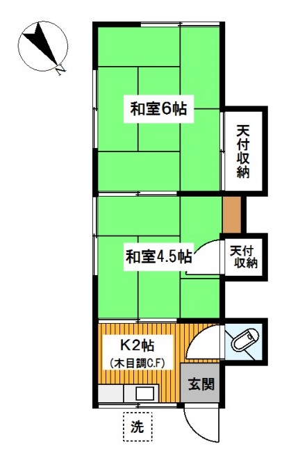 横浜市保土ケ谷区上星川のアパートの間取り