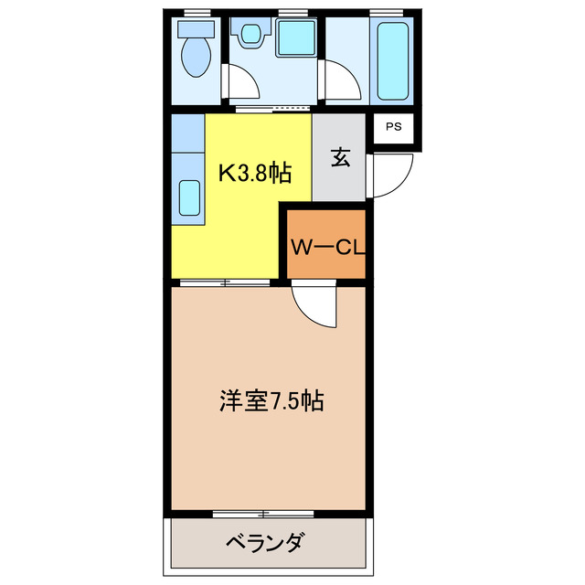 岐阜市柳津町本郷のアパートの間取り