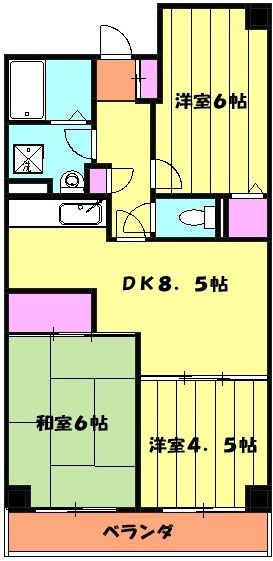 さいたま市北区本郷町のマンションの間取り