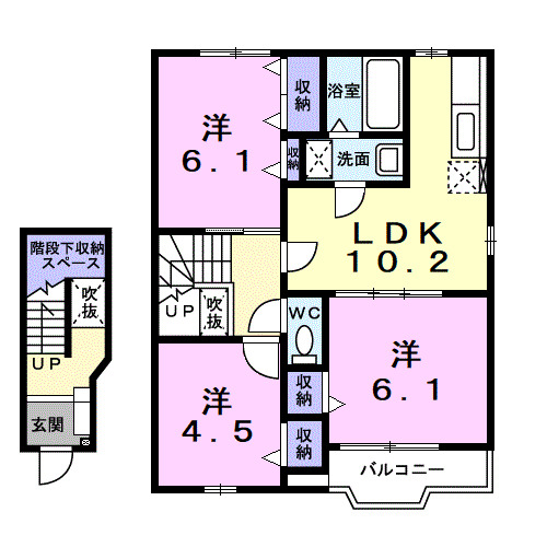 パールヒルズ K・Hの間取り