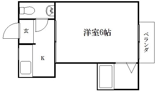 レディースハイツ西ノ京の間取り