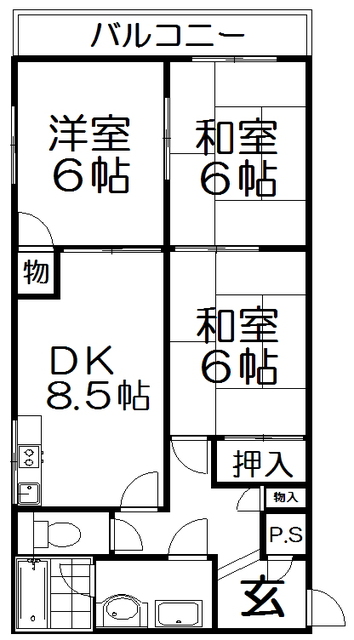 コロナード長尾の間取り