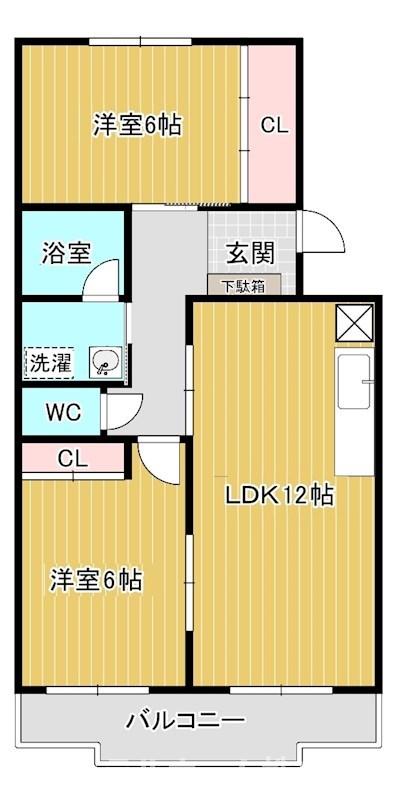 豊橋市菰口町のマンションの間取り