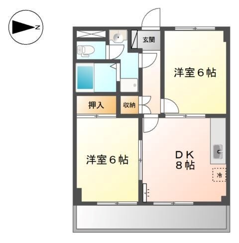 伊丹市西野のマンションの間取り