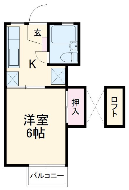 宇都宮市川田町のアパートの間取り