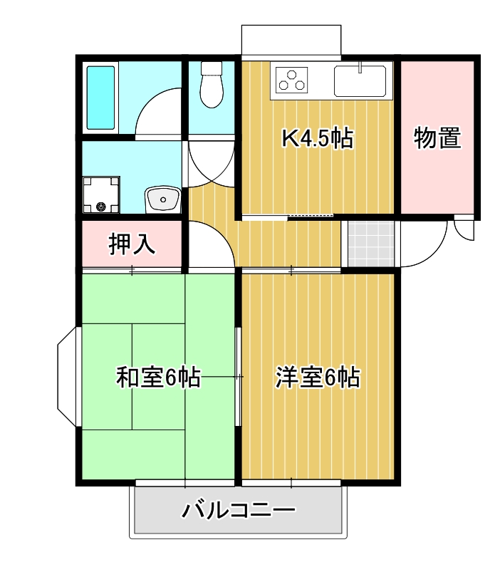 ハイツ千葉B棟の間取り