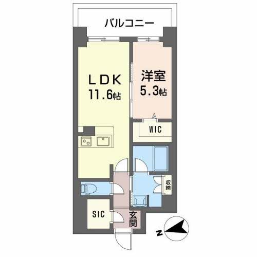 【姫路市東延末のマンションの間取り】