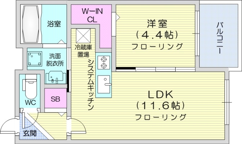 S-RESIDENCE元町alectraの間取り