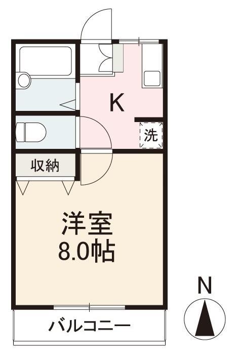 高松市香西南町のアパートの間取り