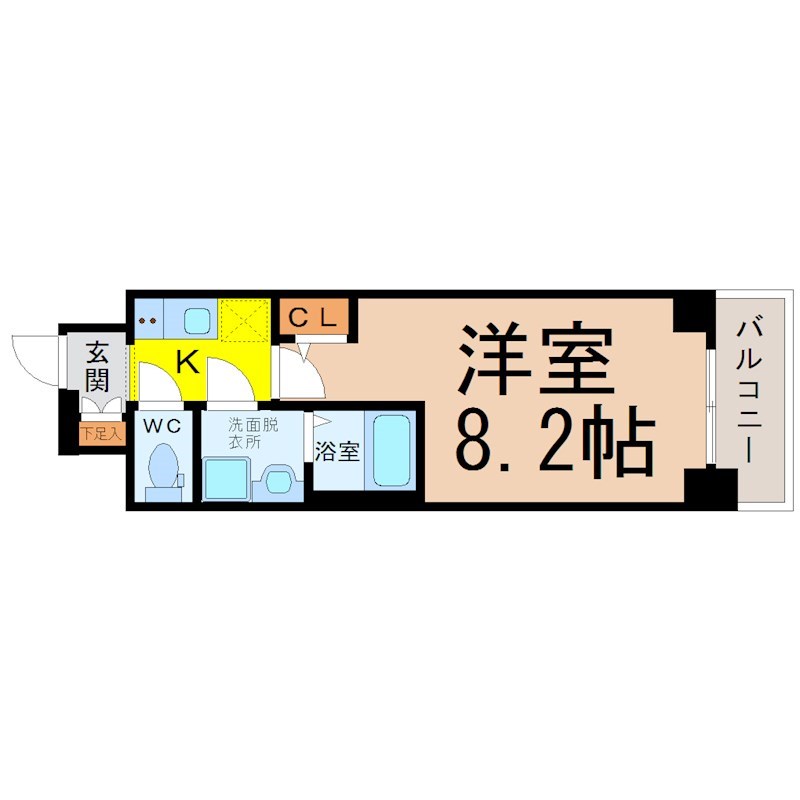 【名古屋市熱田区横田のマンションの間取り】