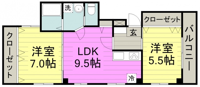 オークハイツ川越の間取り