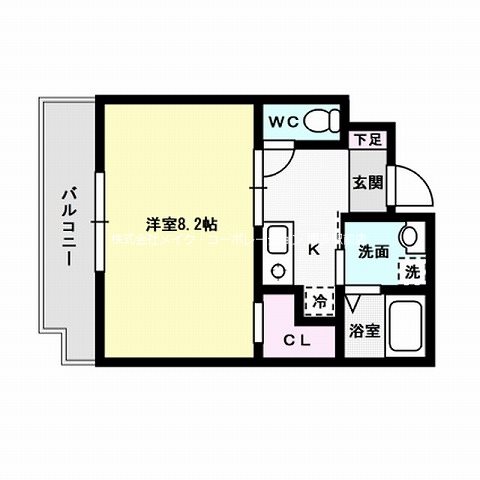 福岡市博多区東光のマンションの間取り