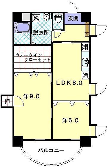 アサヒツインハイツの間取り