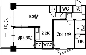 ＰＲＩＭＥ　ＵＲＢＡＮ北３条通の間取り