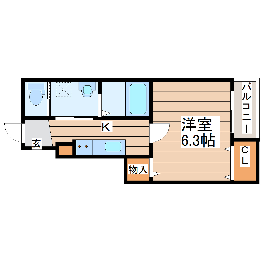 アバルト南光台の間取り