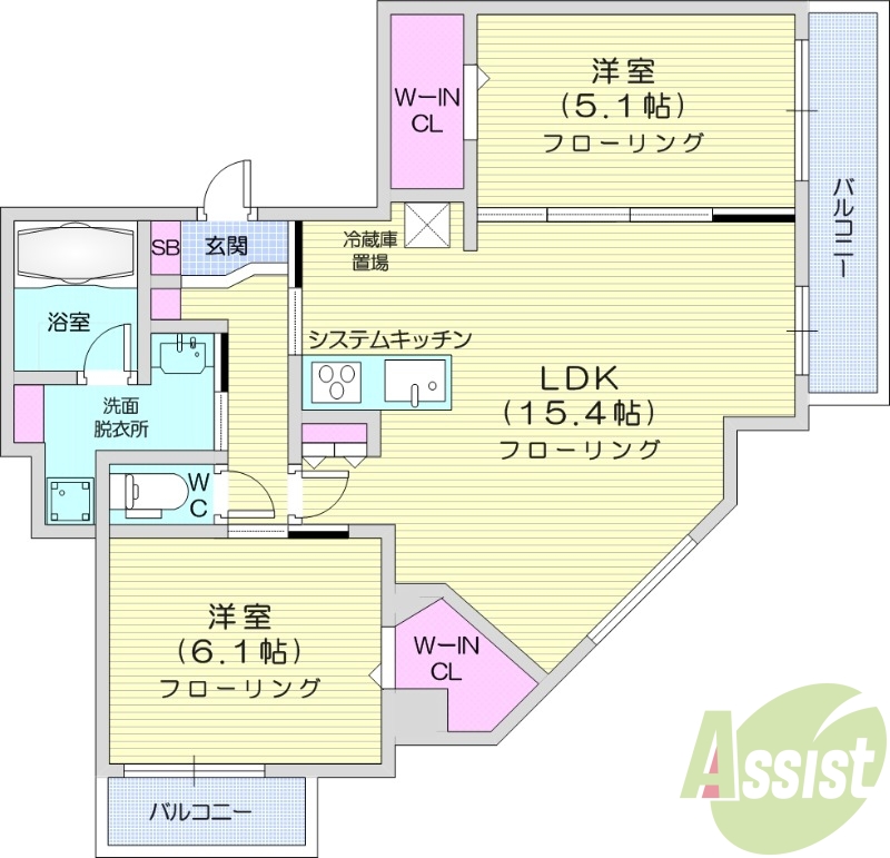 Fリミテッド北広島の間取り